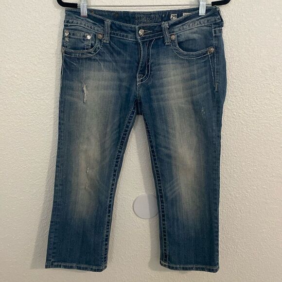 Miss Me- Low rise medium Wash Carpi pants- Size 29 - Picture 1 of 9